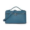 First-layer Cowhide Ostrich Pattern Lunch Box Bag High-quality Leather Women's New Style Handbag Cross-body Cosmetic Single Shoulder