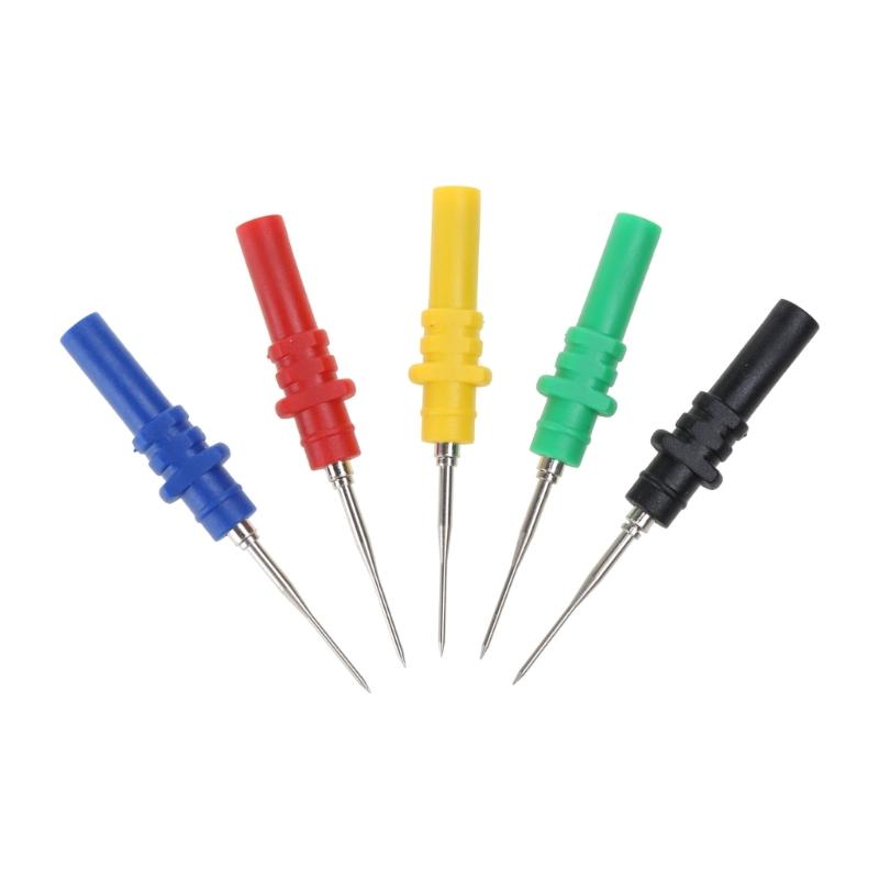 5pcs Test Back Probe Pin,Non-Destructive Pin Test Probes Pin Insulation Piercing Needle Multimeter Test Probe