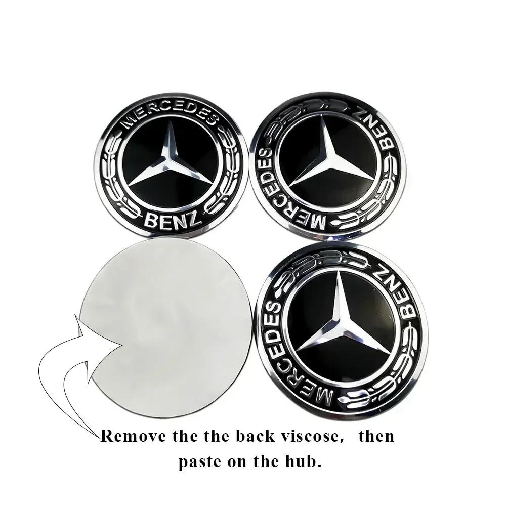 Hot Car Sticker 56mm Car Wheel Center Hub Emblem Sticker for Mercedes Benz W203 W204 W205 W209 W210 W211 W212 W176 W166 W163 W22