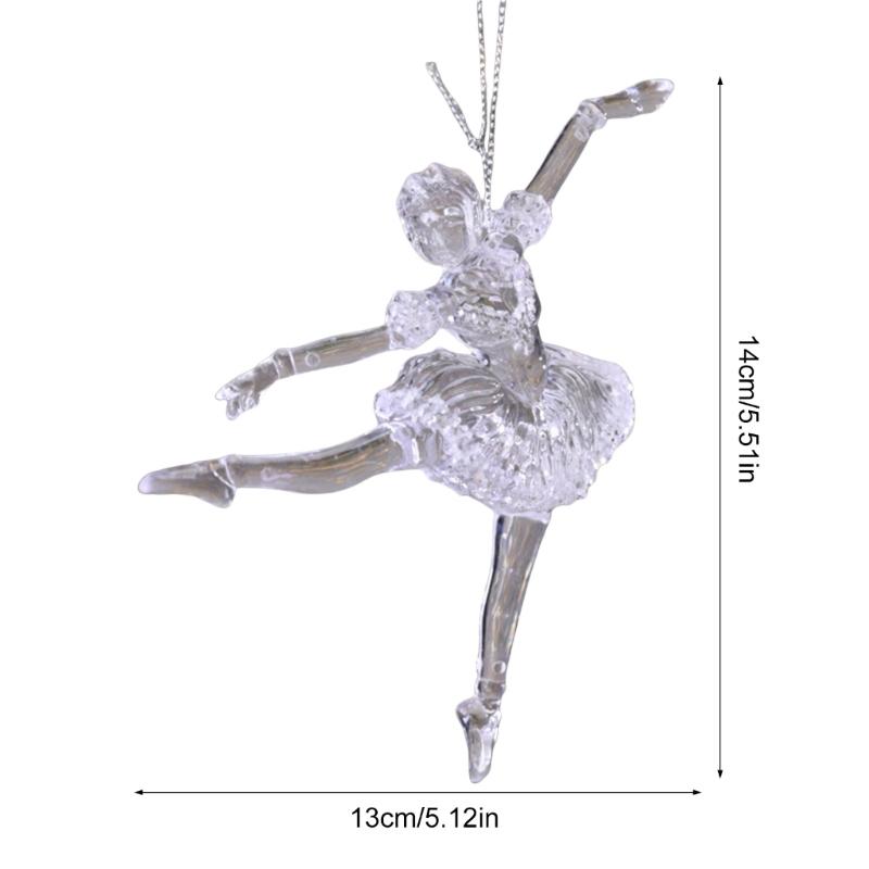 Ballet Girl Hangings Acrylic Christmas Tree Ornament Indoor Outdoor Hanging Decoration Festival Car Accessory