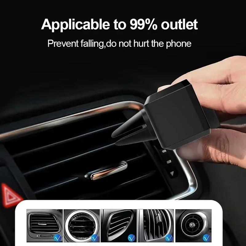 Supporto a Clip per Bocchetta d'Aria per Auto con Rotazione a 360° Supporto per Telefono Auto per iPhone Samsung Xiaomi Universale Supporto per Smartphone Navigazione GPS
