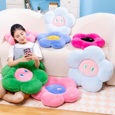 Dopamine Color Flower Cushions with Bright Colors and Sunflower Home Decoration Futon Sofa Bedside Cushions