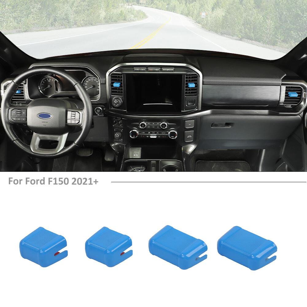 Center Console Air Conditioner Outlet Vent Trim For Ford F150 2021+ Light Blue