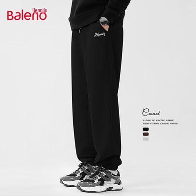Baleno Herren Waffelstrick Kordelzug Tapered Jogginghose