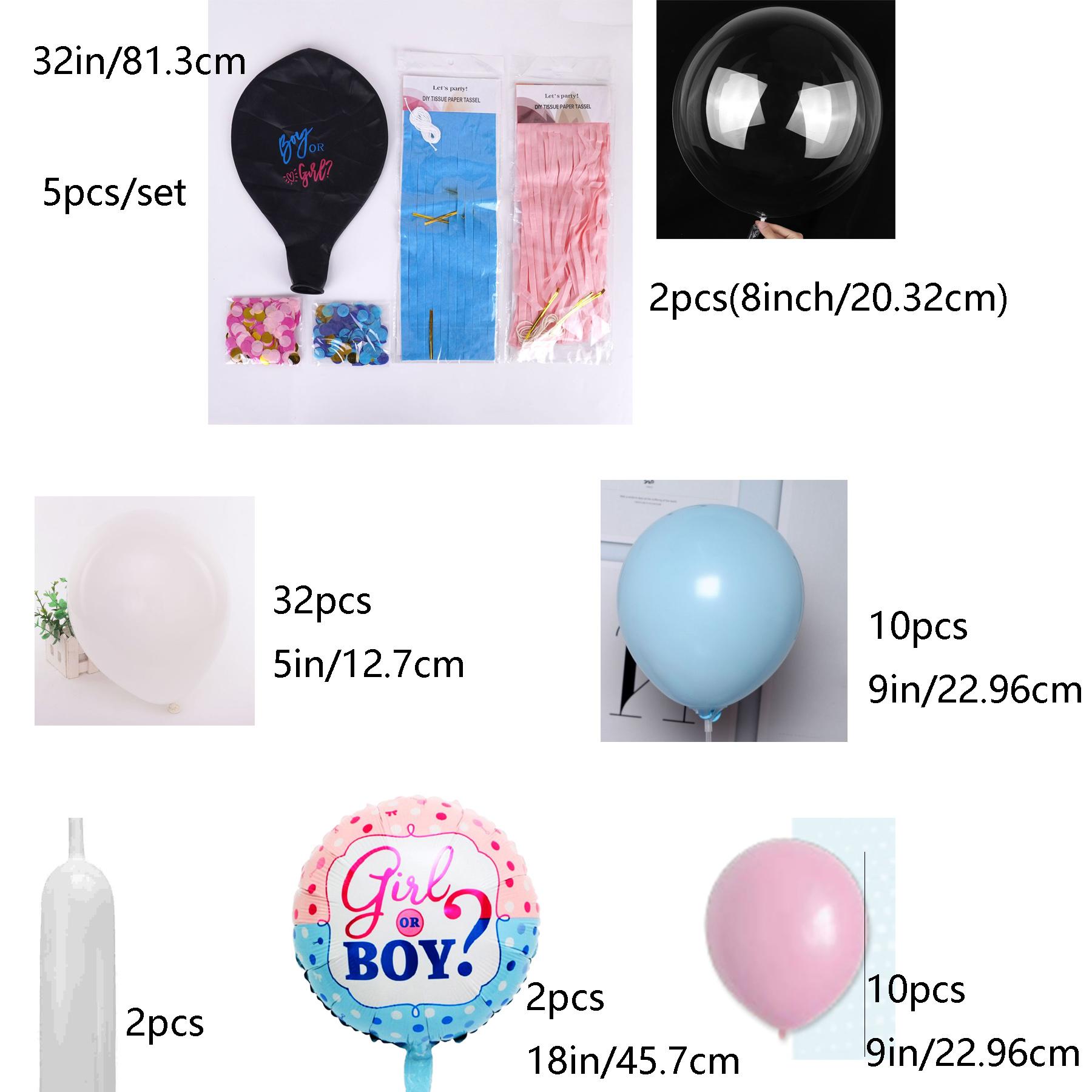

63 шт. воздушные шары для выявления пола для мальчиков и девочек, розовые, синие украшения для детского душа, Крещение, Крещение, раскрытие пола ребенка