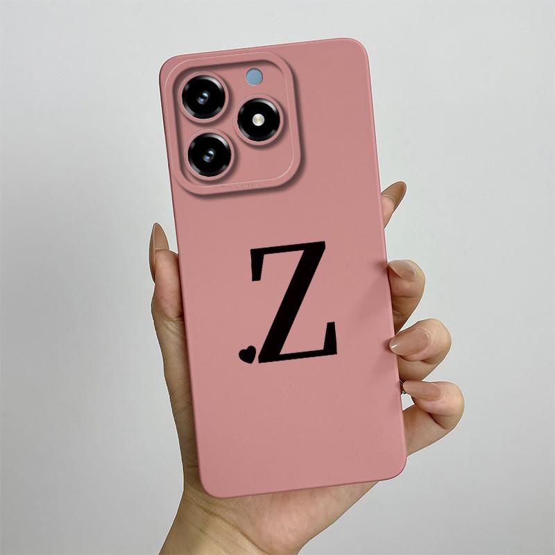 Für Realme C63 C61 Handyhülle Niedliche Buchstaben Rückseite Für Oppo Realme C 61 C 63 Weiches Flüssigsilikon Kameraschutz Fundas