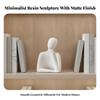 Abstract Human Figurine Artistic Seated Figure Statue Compact for Entryway Table