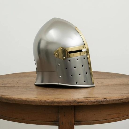 Handmade Medieval 14th Century Great Helmet Perfect for Renaissance Fair, Cosplay, LARP, Halloween Costume Authentic Steel Armor Gift