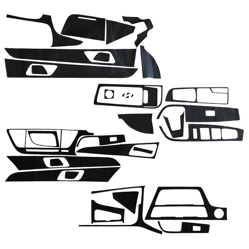 1 Set Car Interior Dashboard Center Console Gear Panel Window Control Switch Sticker LHD Fit for Hyundai Sonata 9 2017 2016 2015