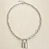European & American Street Fashion Hip Hop Lock Pendant Necklace - Punk Style Thick Chain for Women