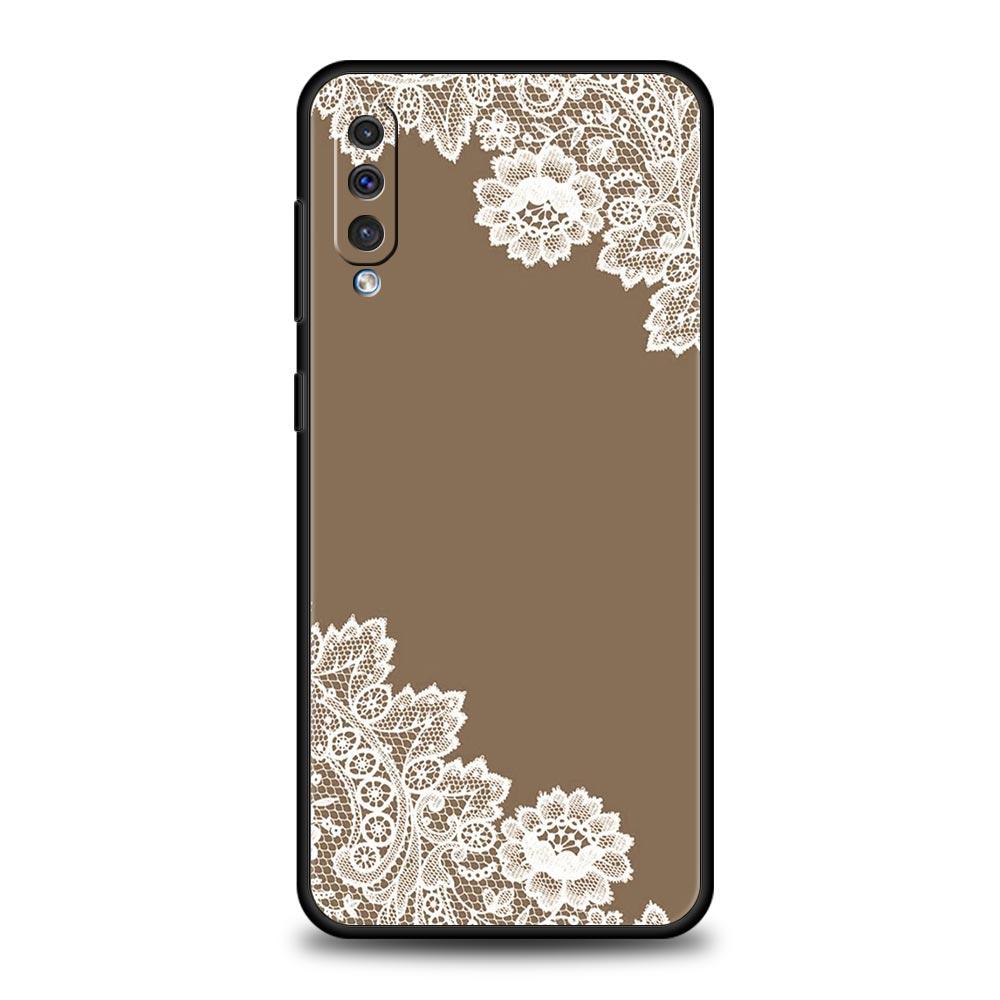 Lace Printed Phone Case For Samsung A26 A36 A56 A54 A52 A50 A70 A40 A20E A12 A14 A16 A22 A24 A42 A34 A32 5G A04s A06 5G Cover