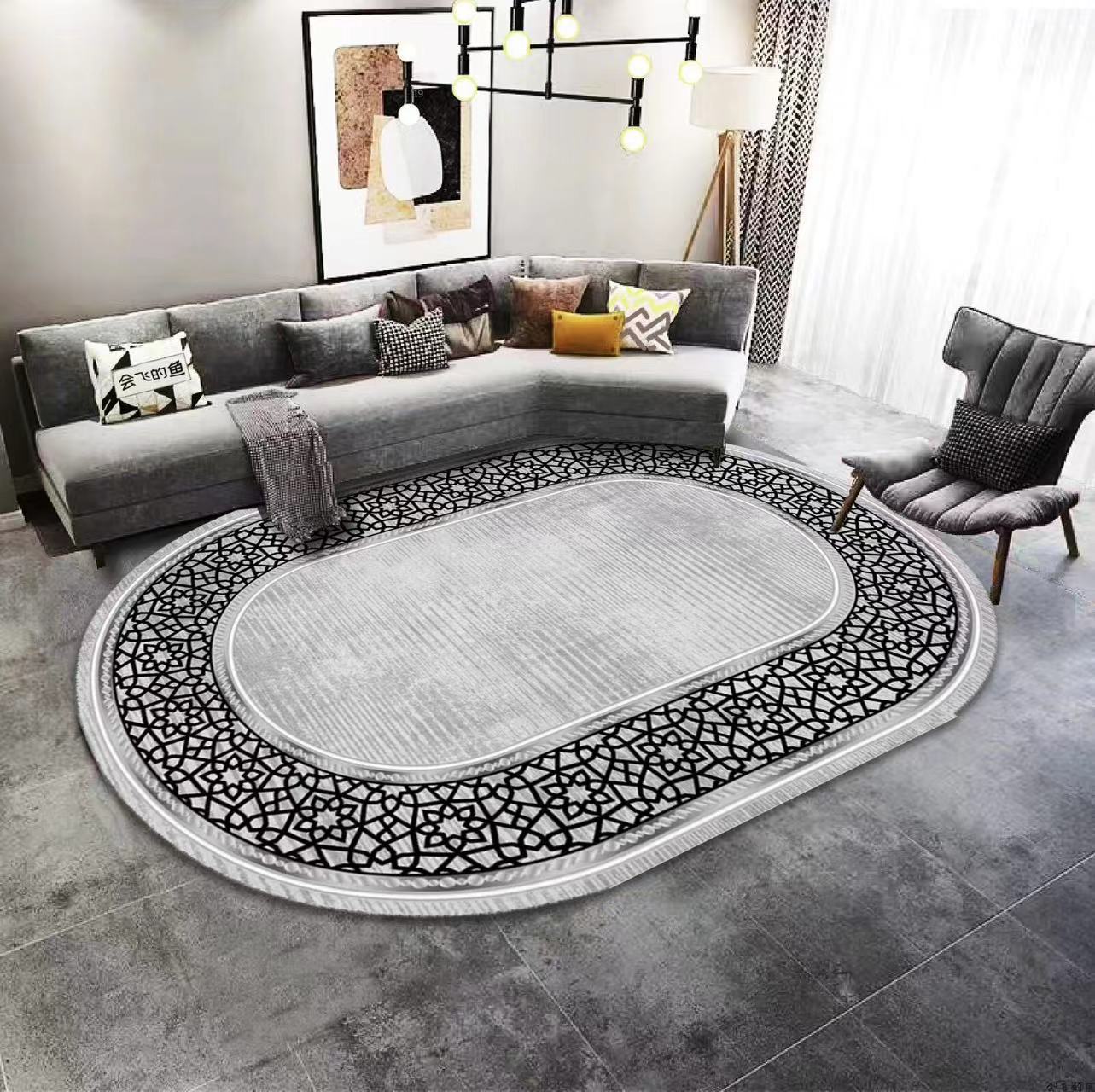 

Ковер для гостиной, устойчивый к грязи и простой в уходе, нескользящий ковер для журнального столика, универсальный ковер для кровати на все времена 200 * 300cm