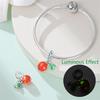 Authentic Copper Glowing Planet Zircon Floral Fairy Four Leaf Shamrock Charms Bead Fit Authentic Bracelets Diy Jewelry Gift