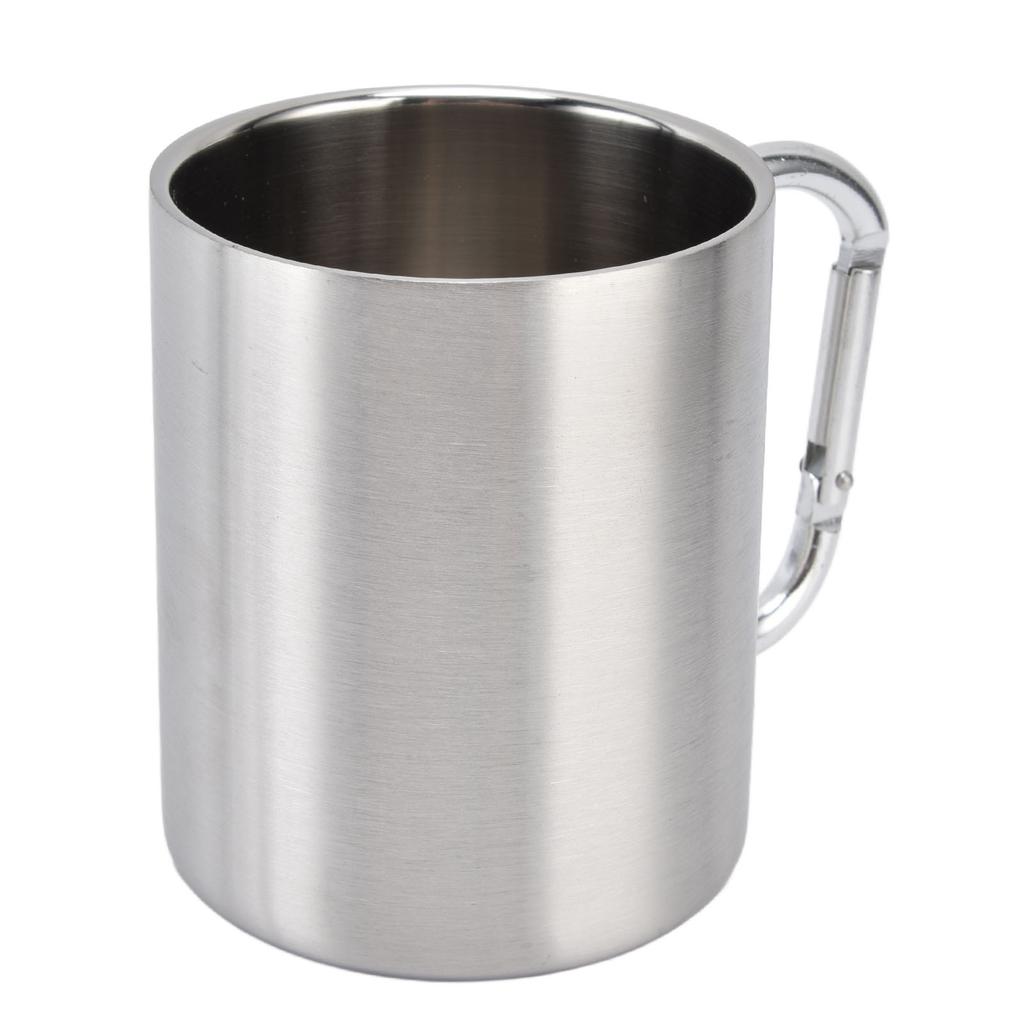 Stainless Steel Mug 360ml Double Wall Comfortable Handle Glossy Surface Exquisite Durable Stainless