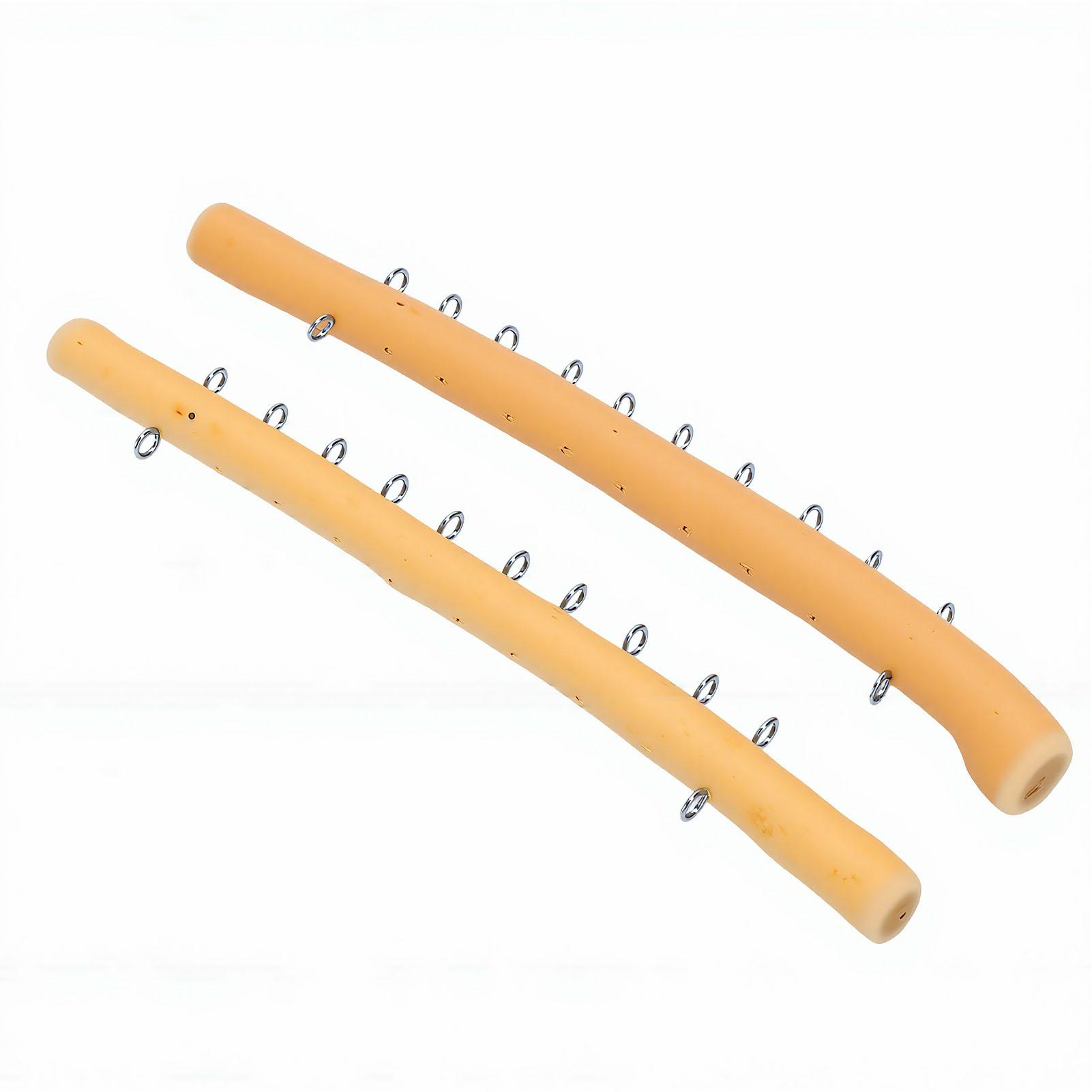 2 PCS Porte-Bijoux en Bois Décoratif Mural Organisateur de Bijoux Suspendu avec 10 Crochets pour Chambre à Coucher Collier Clés