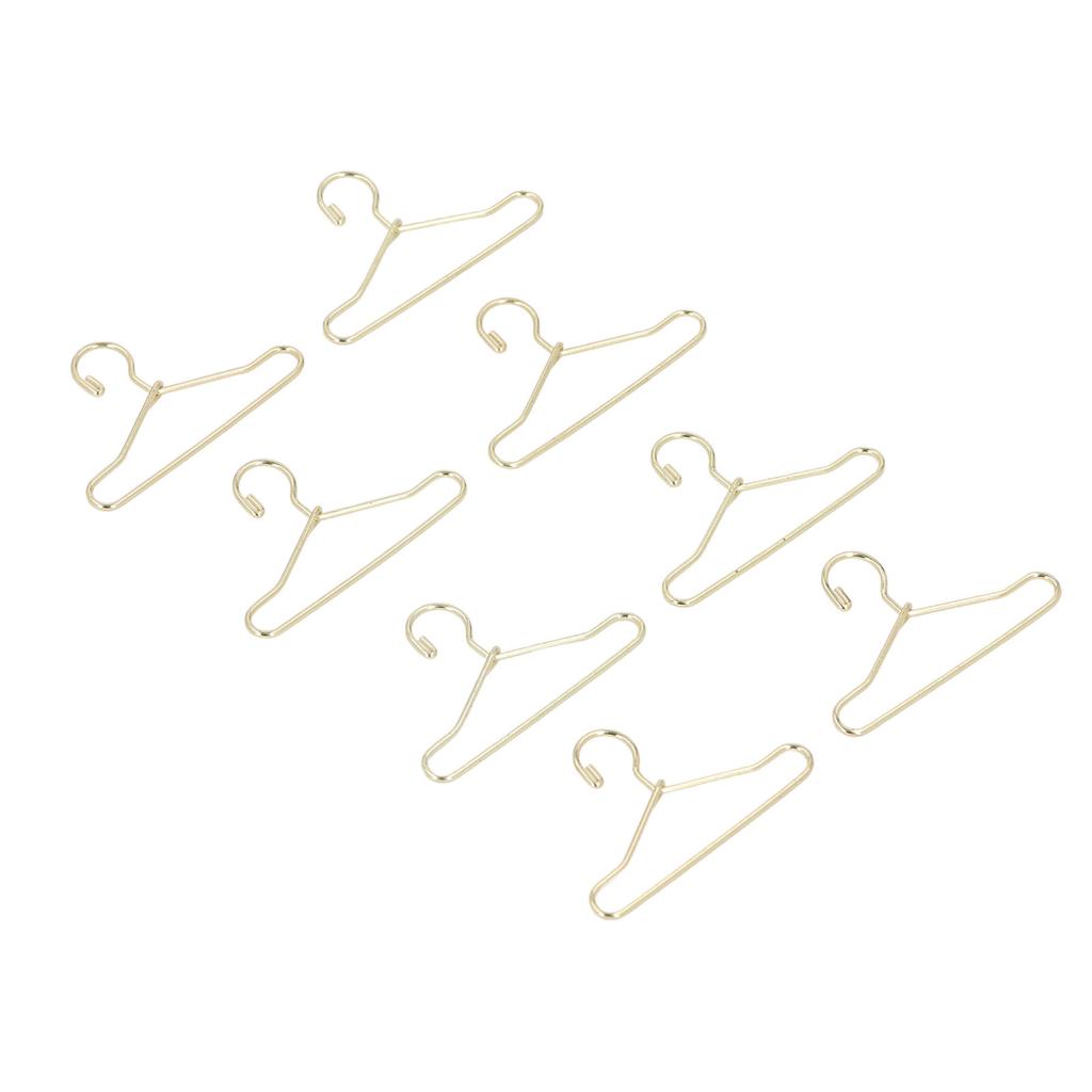 1:12 Doll Clothes Hangers Dollhouse Miniature Wire Gold Hangers Iron Dollhouse Metal Hangers
