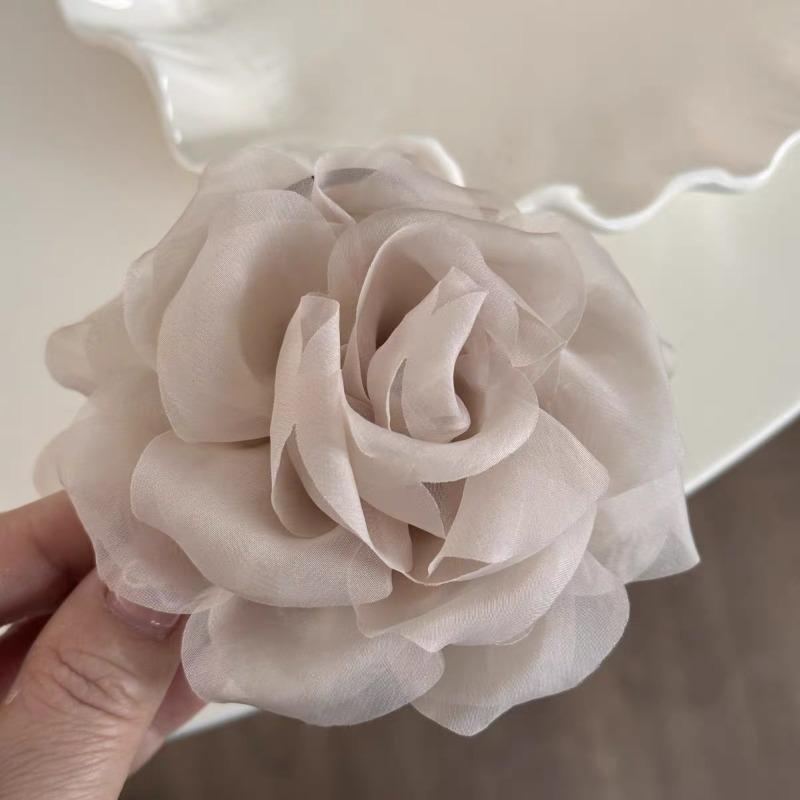 Fermacapelli Fiore in Rete Super Divino, Fermaglio a Pinza di Squalo Stile di Alta Gamma Attaccato alla Nuca, Copricapo Semplice ed Elegante