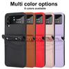 Carteira com Porta-Cartões Transversal Capa de Couro Para Samsung Galaxy Z Flip 6 5 4 3 5G Flip5 Flip4 Bolsa Fina Porta-Alça Longa Capa