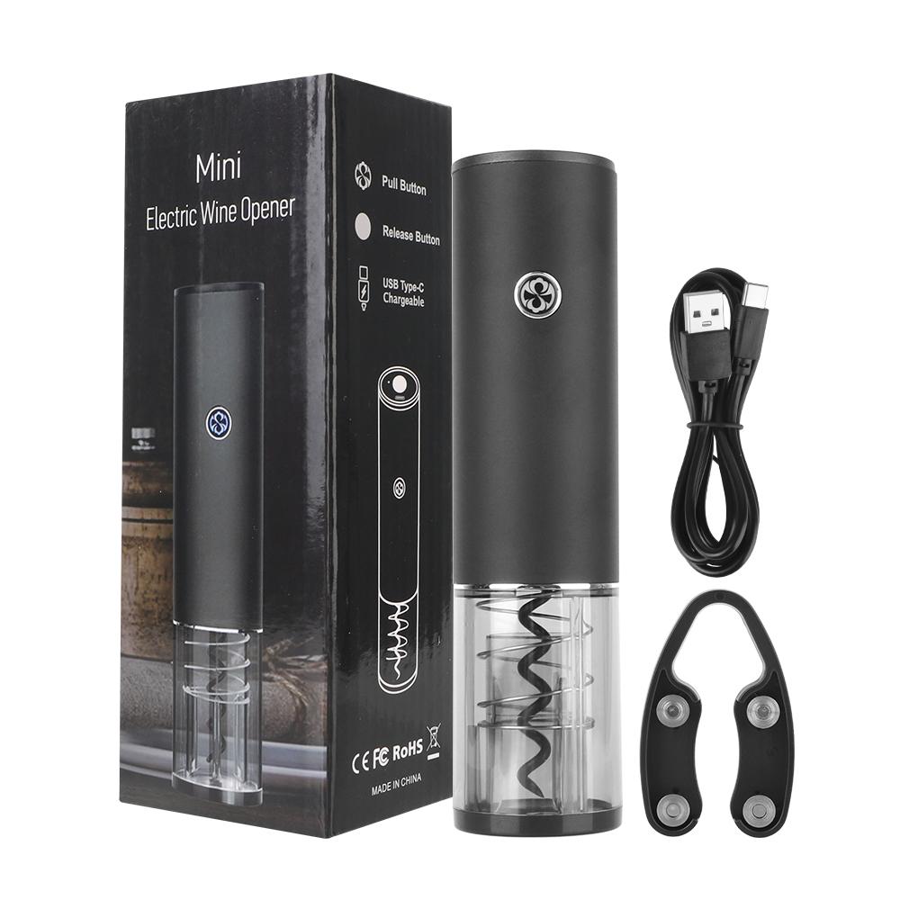 Electric Wine Bottle Opener Bar Tools Rechargeable Automatic Wine Opener for Party Bar Wine Lover Gift with Foil Cutter Electric Corkscrew