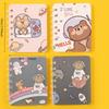 2Pcs Space Bear Pattern Cartoon A7 Coil Book Pocket Mini Notebook Diary Portable Office Notepad Daily Weekly Planner School Supplies Holiday Gift Nove