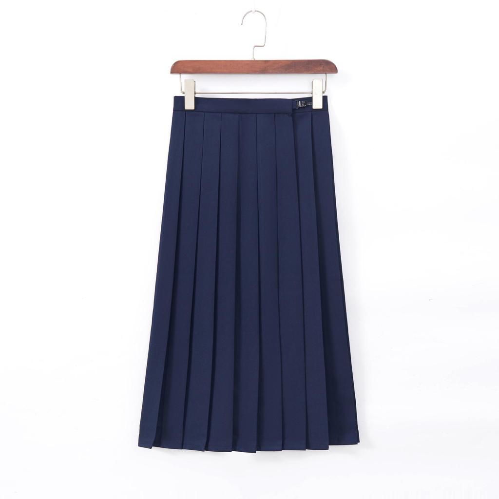 Navy Collar White Japanese School-Style Sailor Suit JK Uniform Skirt Set