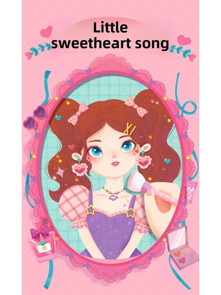 Samolepky s princeznou z fantazie Milu: Ručně malované převlékání a DIY umění pro malé holčičky