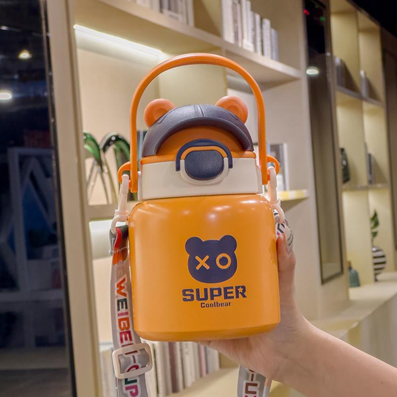 Mâner de mare capacitate care transportă ceașcă cu apă izolată pentru copii din oțel inoxidabil 316