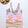 Printed Underwire Cotton Underwear Without Steel Ring Front Opening Buckle Lightweight Breathable Mom's Wide Shoulder Strap Vest Simple Casual