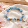 Bracciale Uccelli Benedizione con Scatola Regalo Premium, Bracciale con Perline Rosa Multicolore Design Elastico, Braccialetti Benedizione Ape Colibrì per Donne