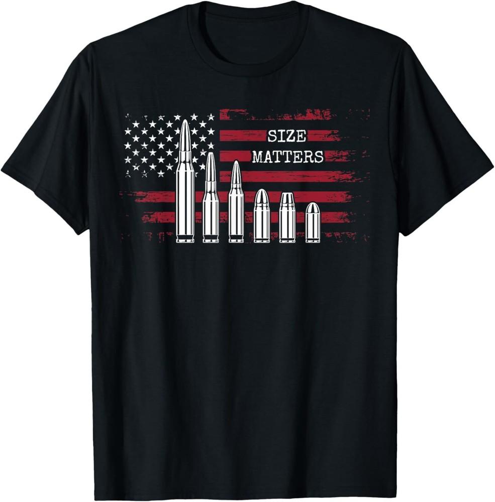 NEW LIMITED Size Matters Ammo Lover Bullets Caliber Funny T-Shirt Size S-5XL Unisex T-Shirt