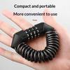 Motorcycle Bicycle Anti-Theft Chain 4-Digit Password Combination Helmet Lock Safety Portable Cable Lock Durable Wire Rope