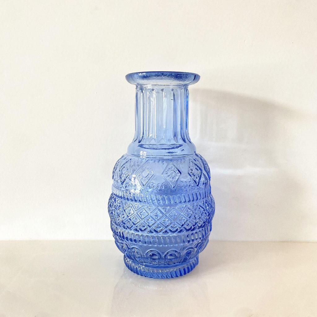 Small French Retro Glass Vase for Flowers and Hydroponics