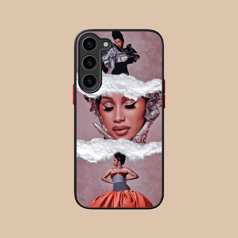 Cardi B Silicone Mobile Phone Case for Samsung Galaxy S26 S25 S24 S23 S22 S21 Plus FE Ultra Colorful Cover