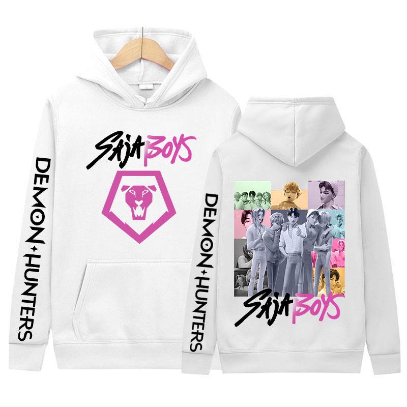 2025 K-pop Saja Boys Demon Hunters Hunters Movie Graphic Hoody Men Women Retro Aesthetic Long Sleeve Pullover Hoodies Streetwear