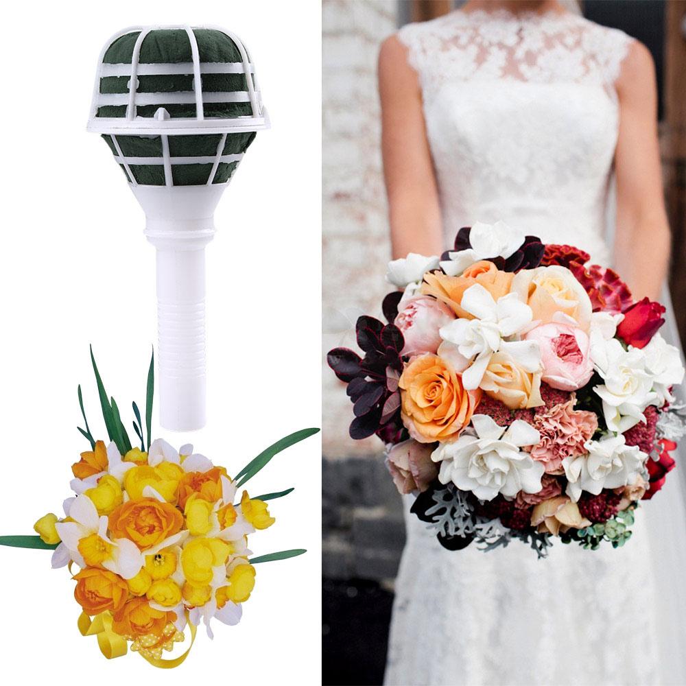 Decorate Flower DIY  Decoration Bridal Floral Foam Wedding Supplies Flower Holder Bouquet Handle