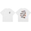 Street Trend Club Graffiti Letter Rabbit Casual TShirt Mens and Womens Luxury Brand Top