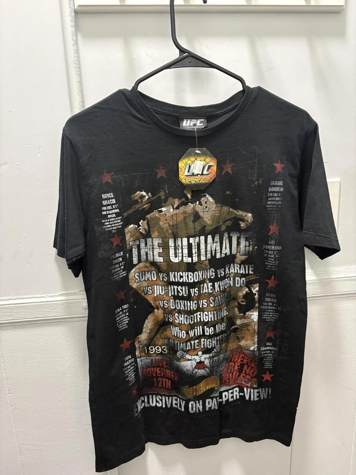 UFC The Ultimate Tournament Футболка Мужская Средняя Черная 1993 MMA Графическая Футболка 2XL