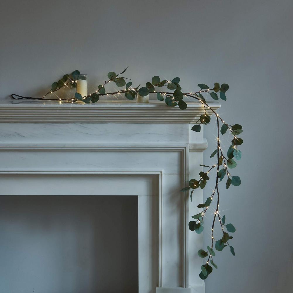 Artificial Garland with Led Lights Dining Table Garland Artificial Olive Vine Garland with 96 Led Fairy Lights 6ft for Fireplace