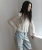 LAMINEZ Solid Hooded Knit - Ivory
