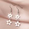 Cazador Daisy Sakura Flower Drop Earrings for Women Stainless Steel Dangle Earrings Jewelry 2026 Trend Party Birthday Gift