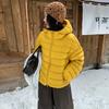 Popular High Fluffy White Duck Down Hooded Ribs Down Jacket Women's Winter Thickened Small Bread Jacket