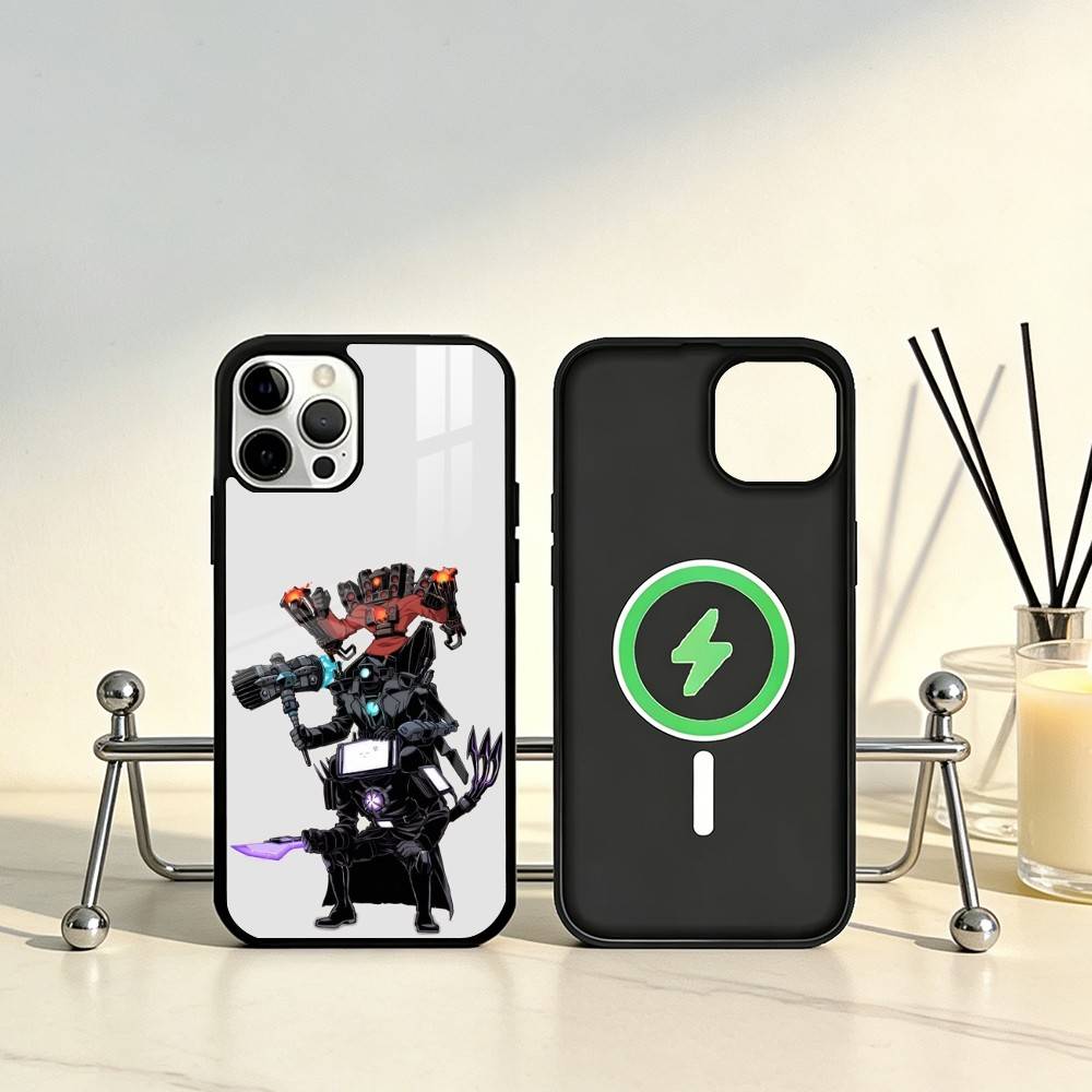 

C-Cartoon S-Skibidi Toilet Phone Case For iPhone17,16,15,14,13,12,11 Plus,Pro Max Magnetic For Magsafe Wireless Charging iPhone11PRO