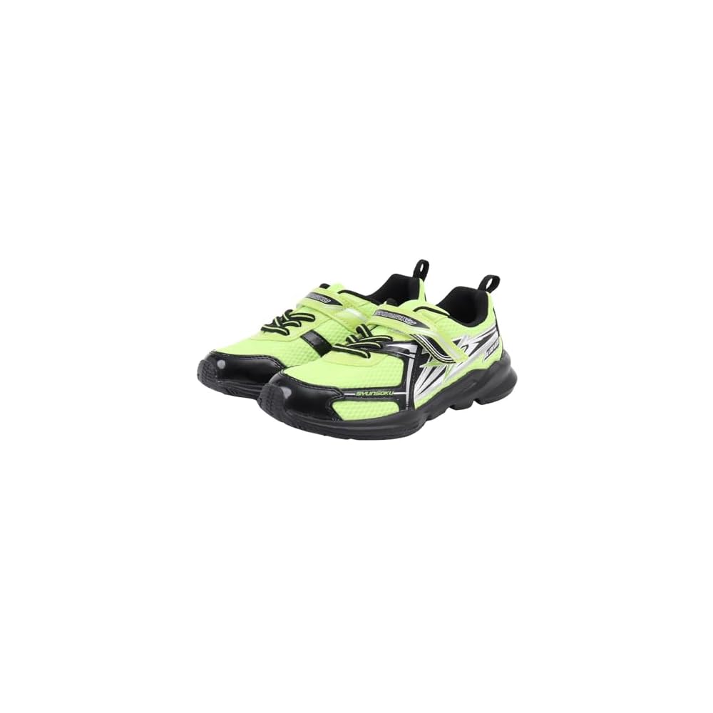 Shunso Sneakers for Boys, Wide Fit, Lightweight, Sizes 16-25cm (3E), SJC 1550 Green, Sizes 170cm