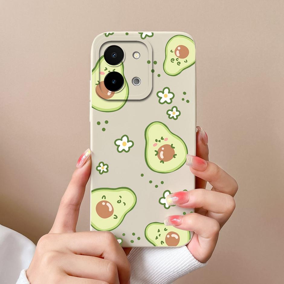 For Vivo Y28 4G 5G Case Fashion Sweet Girl Liquid Silicone Soft TPU Shockproof Phone Cover For VivoY28 4G 5G Fundas Capa Coque