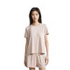 Calvin Klein Cool Touch Antibacterial Ice Beauty Series Soft Breathable Home Short Sleeve Pajama Top Women tops Cinnamon-Latte AD00078I6