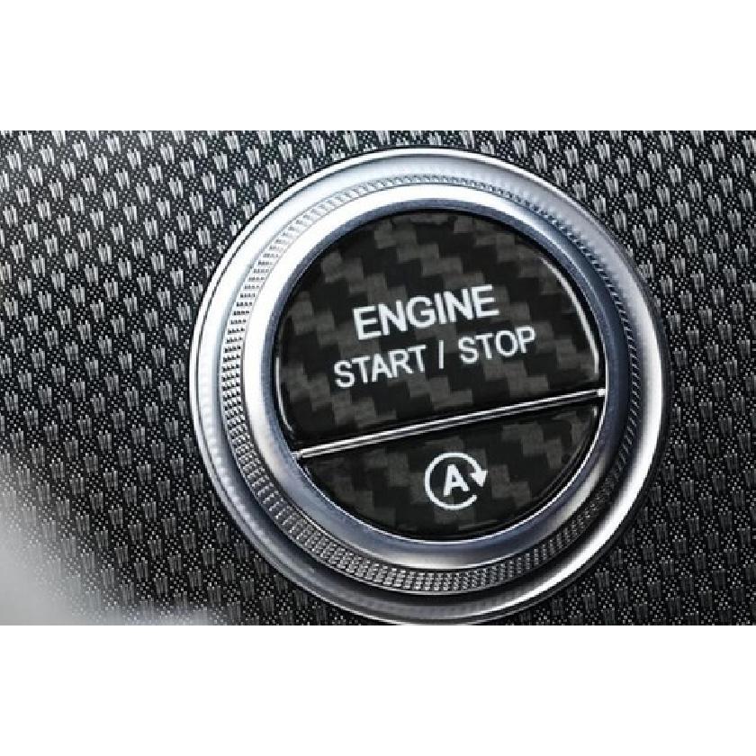 For Benz EQE EQS 22-23 Dry Carbon Fiber Start Button Ignition Switch Cover Trim