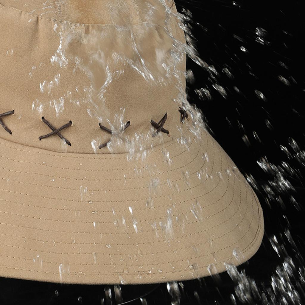Summer Hiking Cowboy Hats Western Cowboy Hats Drawstring Versatile Sun Shade Bucket Hats for Fishing Camping Traveling