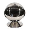 Silver Stainless Steel Spherical Sugar Bowl Condiment Container with Lid Salt Pepper Seasoning Storage Jar Kitchen Organizer Accessory