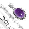 925 Sterling Silver Pendant Women Gemstone Handmade Jewelry Easter Gift Amber Amethyst Black Onyx Carnelian Garnet Quartz Green Onyx Gold Stone