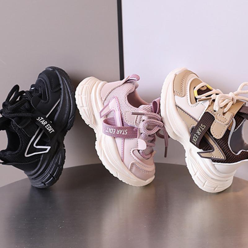 Fashion Girls Shoes Spring New Kids Sports Shoes Soft Soled Boys Shoe Anti Slip Baby Walking Shoes Simple Girl Casual Shoe